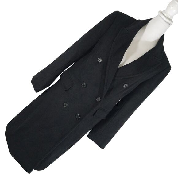 Lauren Ralph Lauren Jackets & Blazers - NWT@$340! LAUREN BY RALPH LAUREN! BLACK WOOL BLEND DOUBLE BREAST OVERCOAT! SZ 8